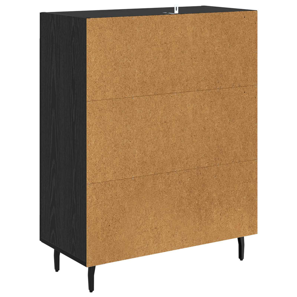 Sideboard Schwarz Eichen-Optik 69,5 x 34 x 90 cm