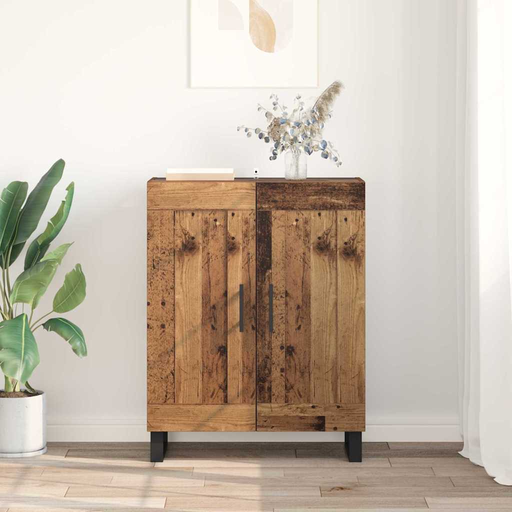 Sideboard Altholz 69,5 x 34 x 90 cm Verbundholz und Eisen