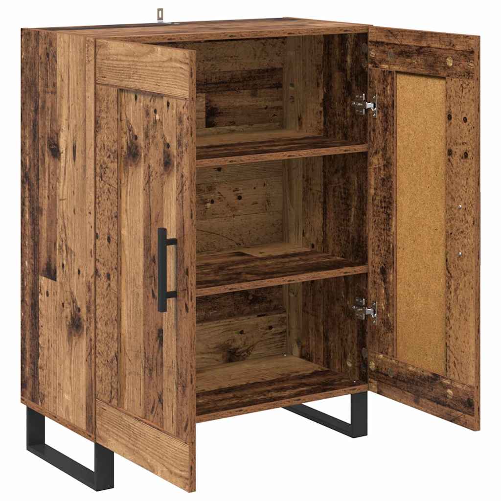 Sideboard Altholz 69,5 x 34 x 90 cm Verbundholz und Eisen