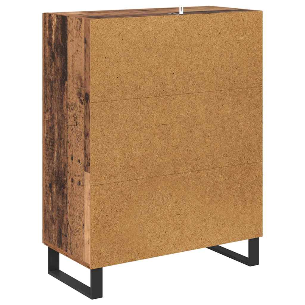 Sideboard Altholz 69,5 x 34 x 90 cm Verbundholz und Eisen
