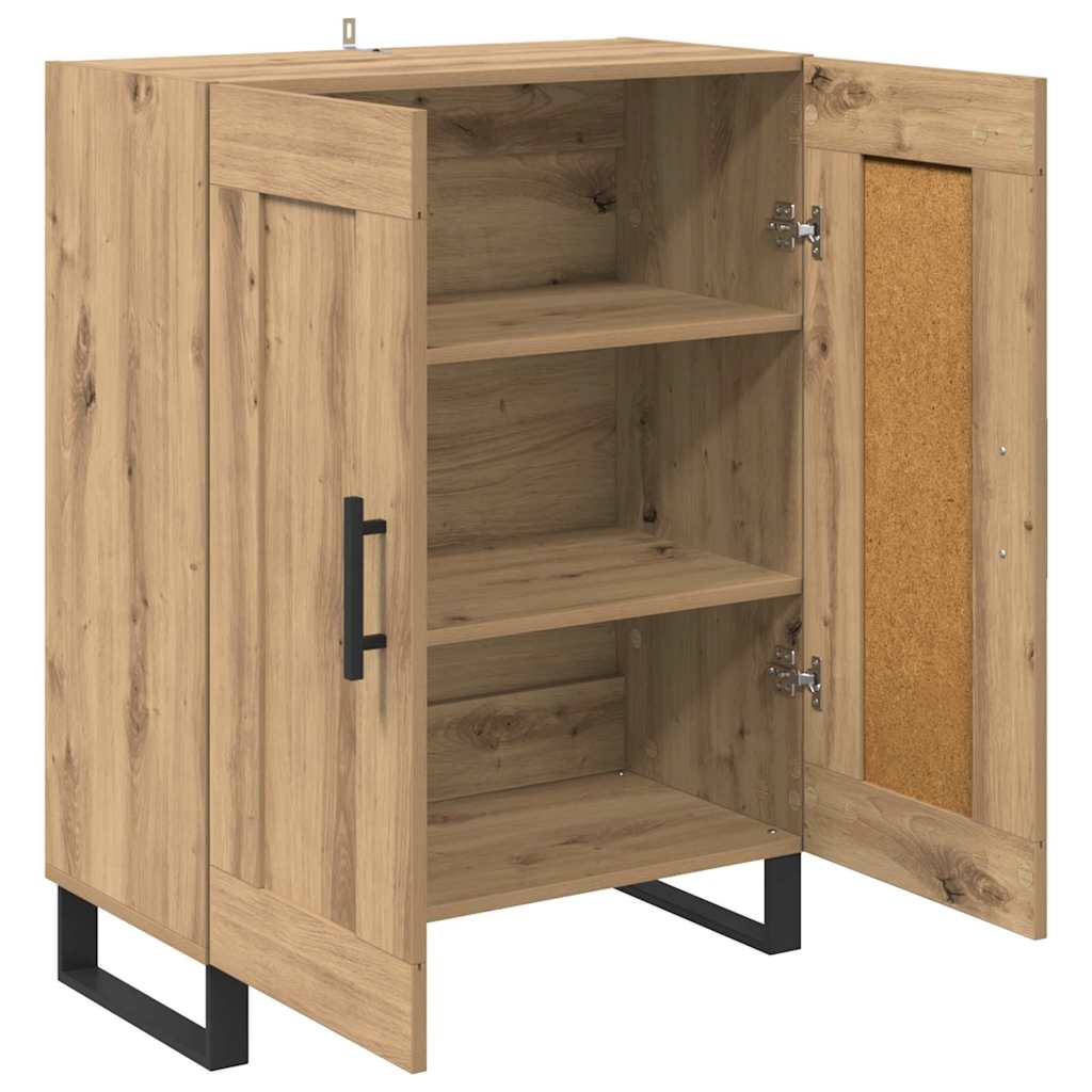 Sideboard Artisan-Eiche 69,5 x 34 x 90 cm Verbundholz und Eisen