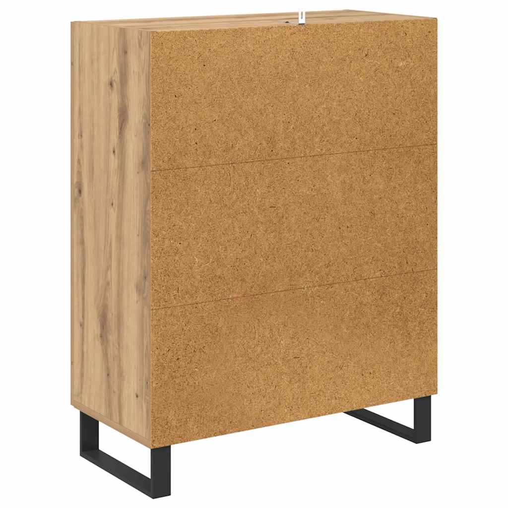 Sideboard Artisan-Eiche 69,5 x 34 x 90 cm Verbundholz und Eisen