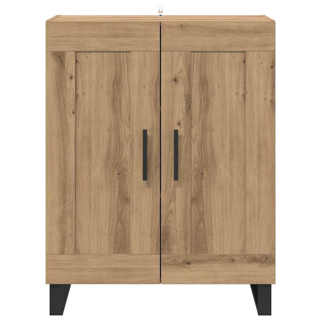 Sideboard Artisan-Eiche 69,5 x 34 x 90 cm Verbundholz und Eisen