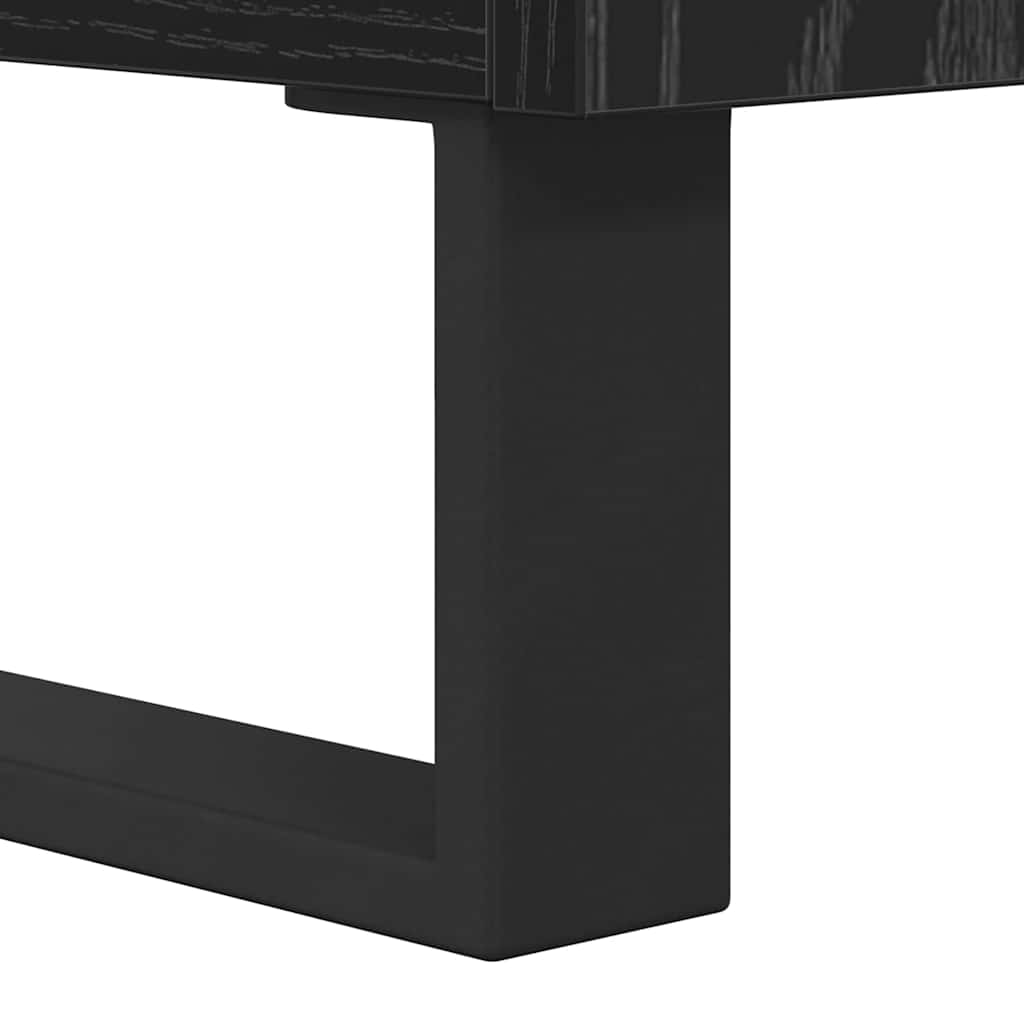 Sideboard Schwarz Eichen-Optik 69,5 x 34 x 90 cm