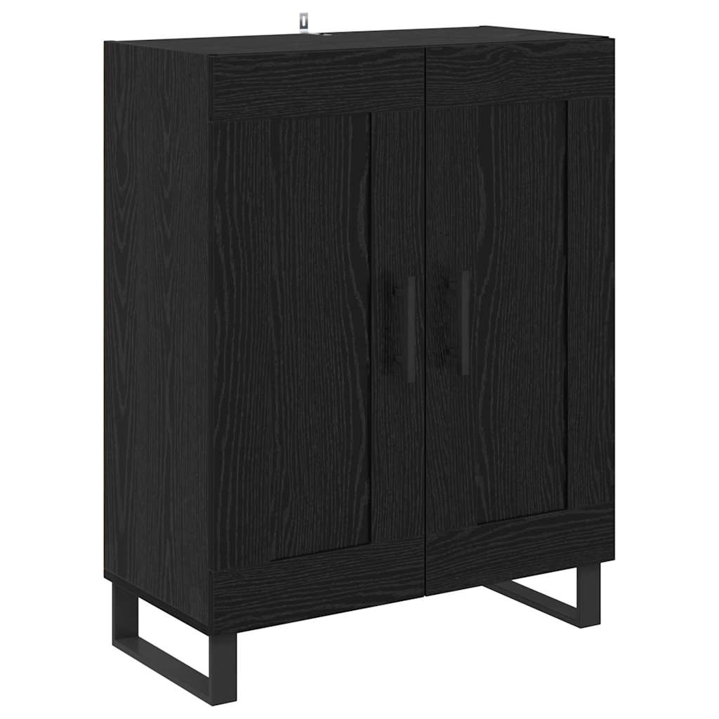 Sideboard Schwarz Eichen-Optik 69,5 x 34 x 90 cm