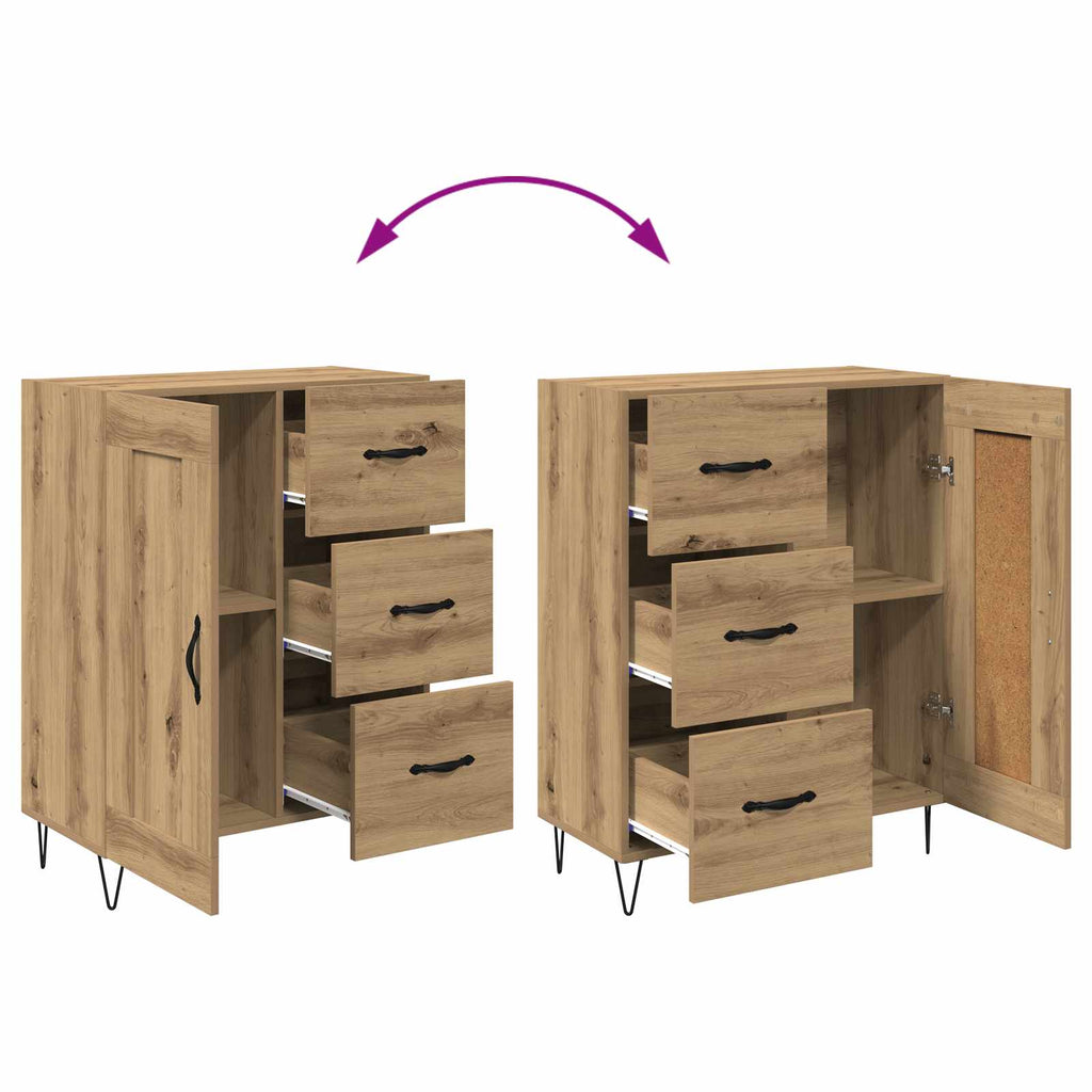 Sideboard Artisan-Eiche 69,5 x 34 x 90 cm Holzwerkstoff