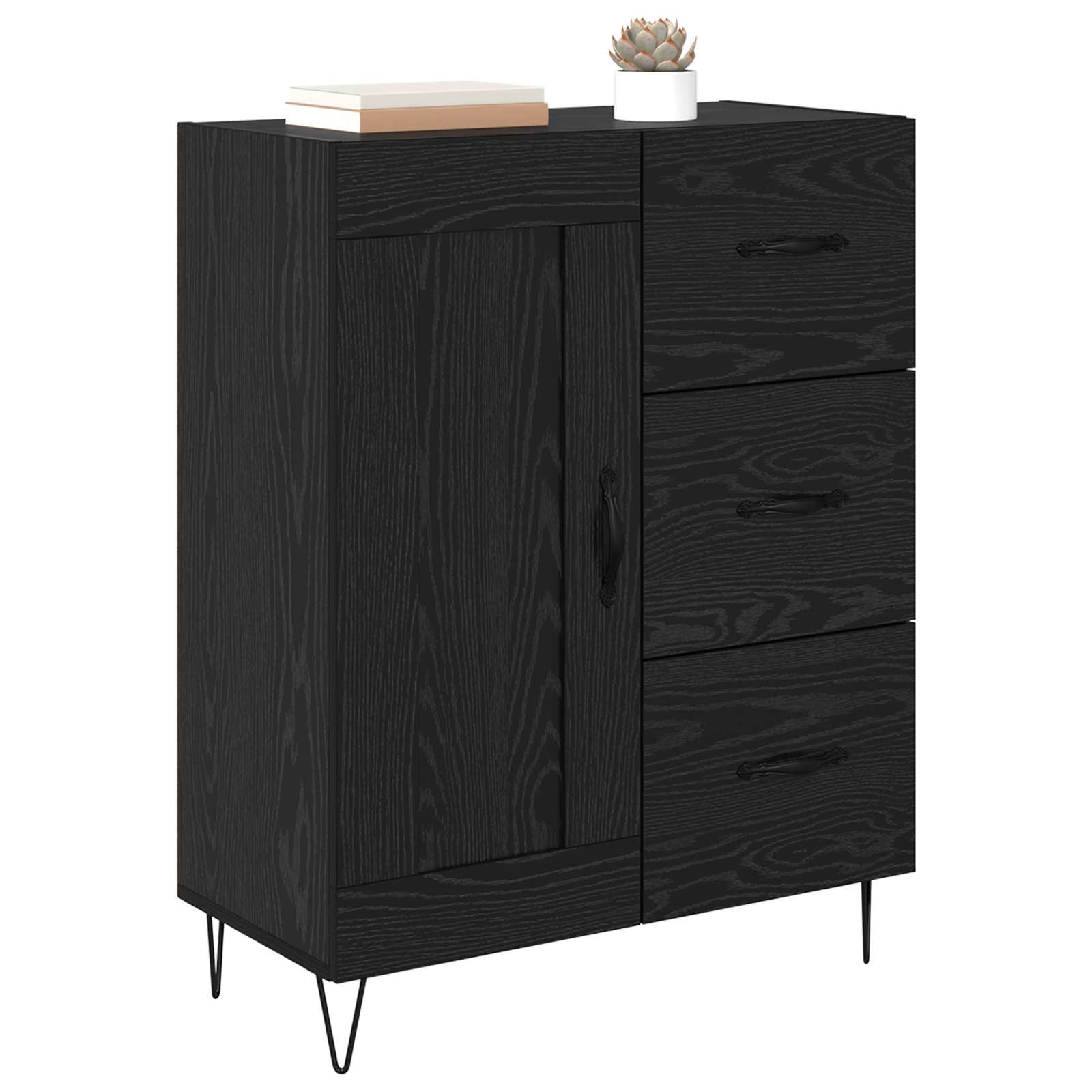 Sideboard Schwarze Eiche 69,5 x 34 x 90 cm Holzwerkstoff