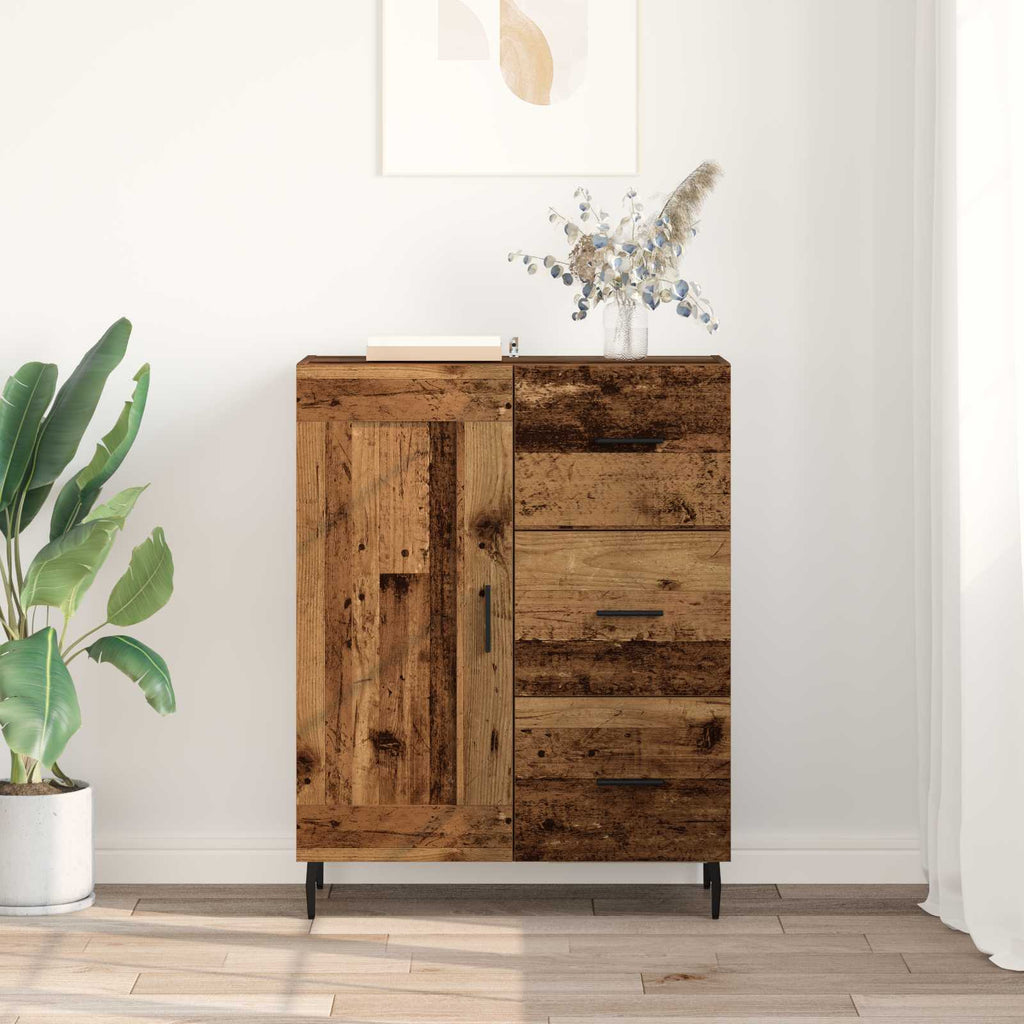 Sideboard Altholz 69,5 x 34 x 90 cm Verbundholz und Eisen
