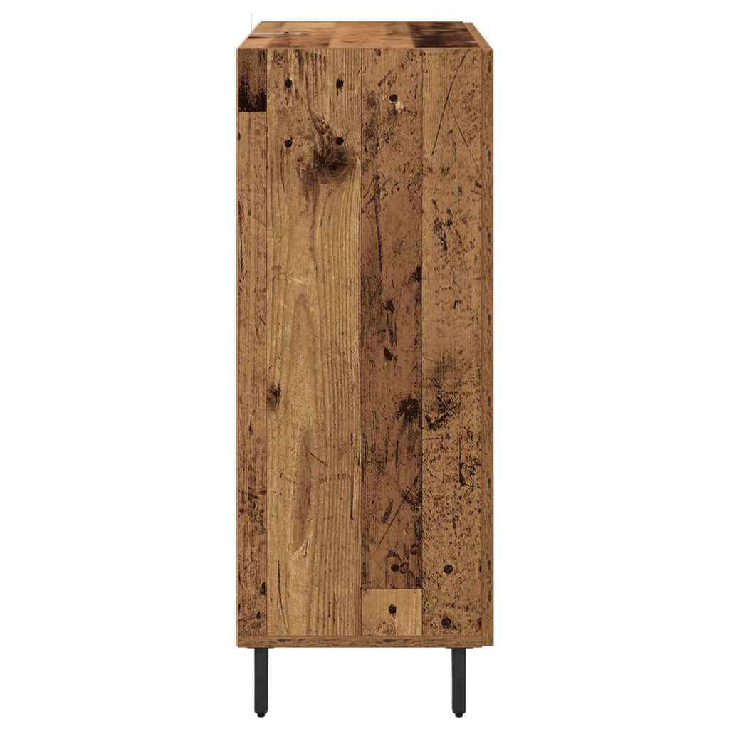 Sideboard Altholz 69,5 x 34 x 90 cm Verbundholz und Eisen