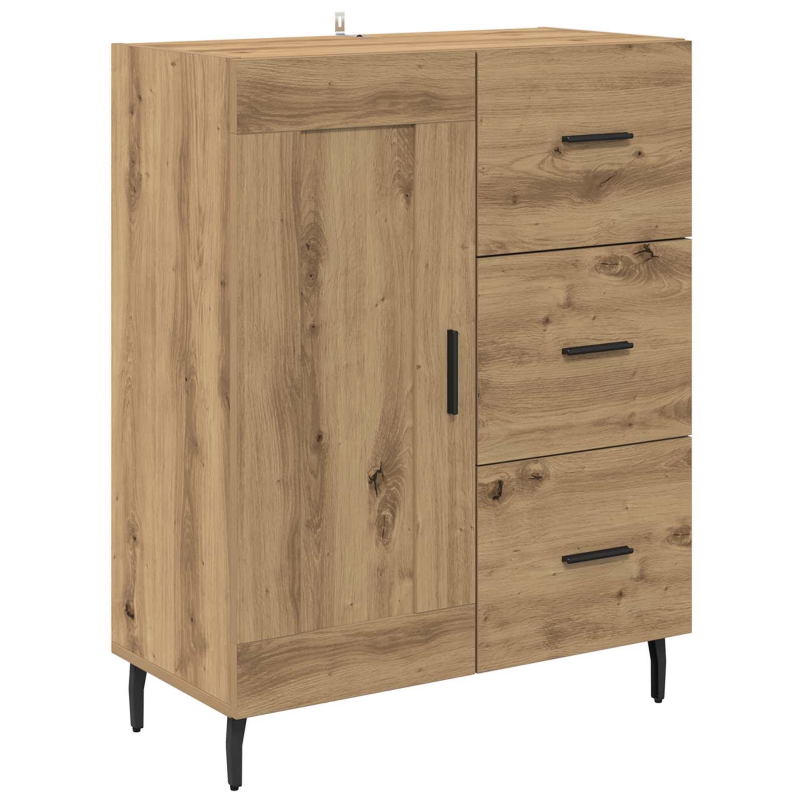 Sideboard Artisan-Eiche 69,5 x 34 x 90 cm Verbundholz und Eisen