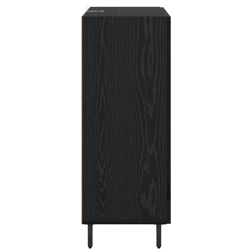 Sideboard mit Schubladen Schwarz Eichen-Optik 69,5 x 34 x 90 cm
