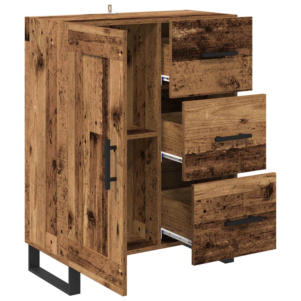 Sideboard Altholz 69,5 x 34 x 90 cm Verbundholz und Eisen