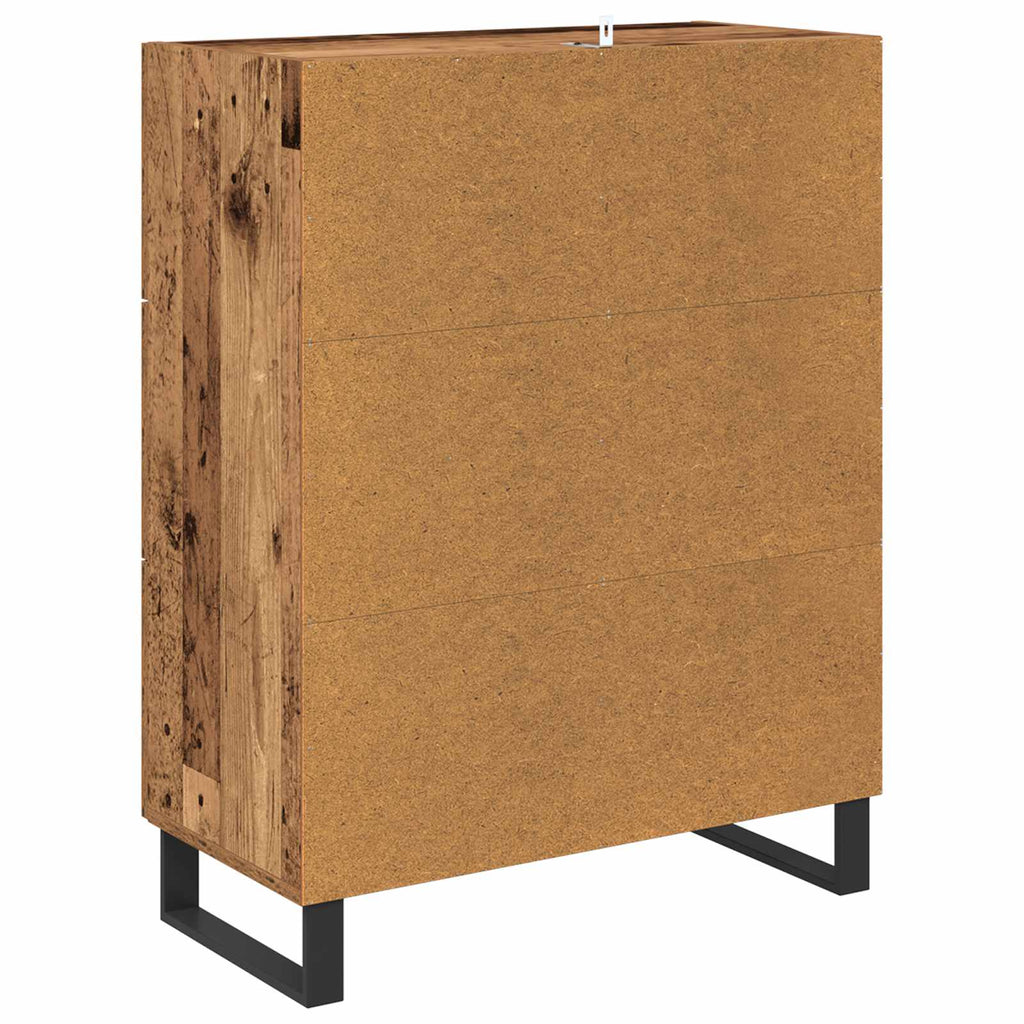 Sideboard Altholz 69,5 x 34 x 90 cm Verbundholz und Eisen