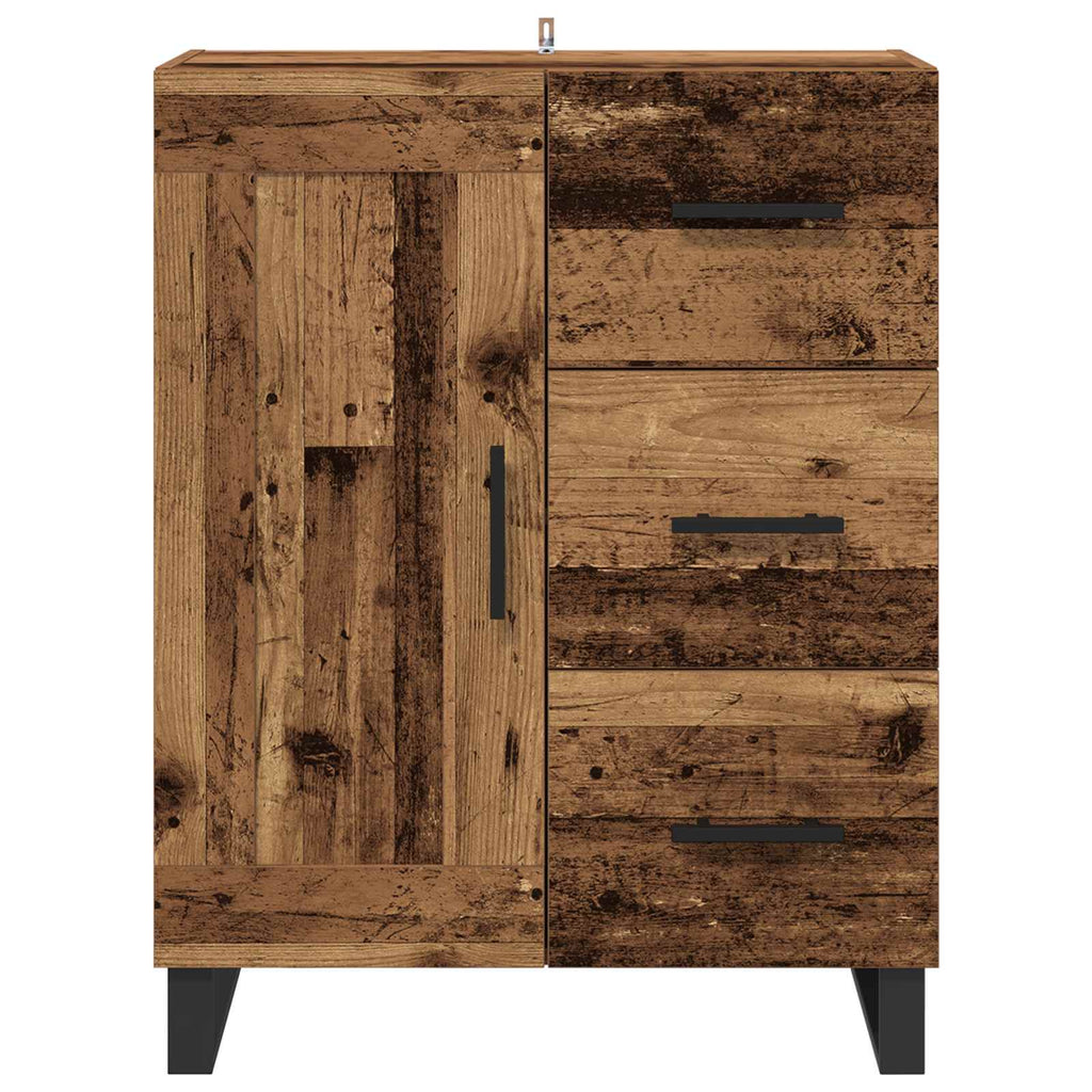 Sideboard Altholz 69,5 x 34 x 90 cm Verbundholz und Eisen