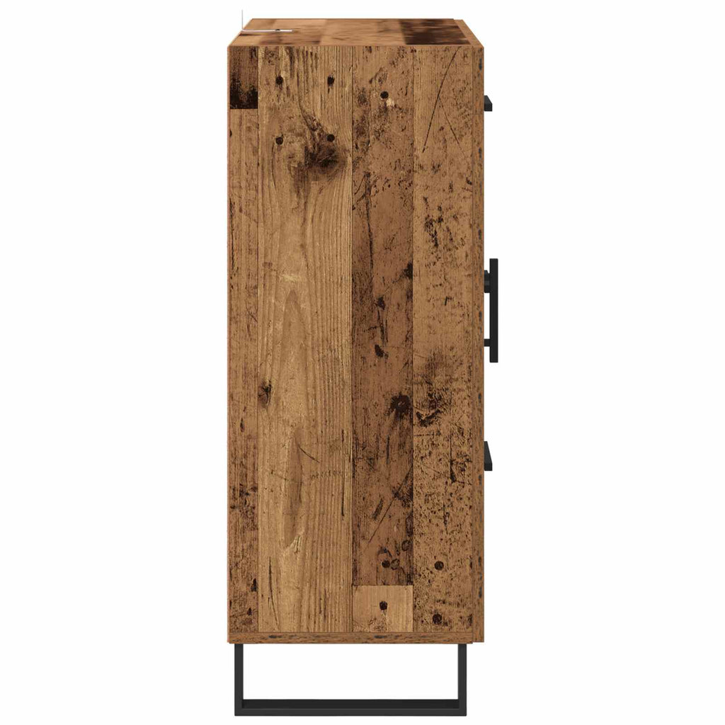 Sideboard Altholz 69,5 x 34 x 90 cm Verbundholz und Eisen