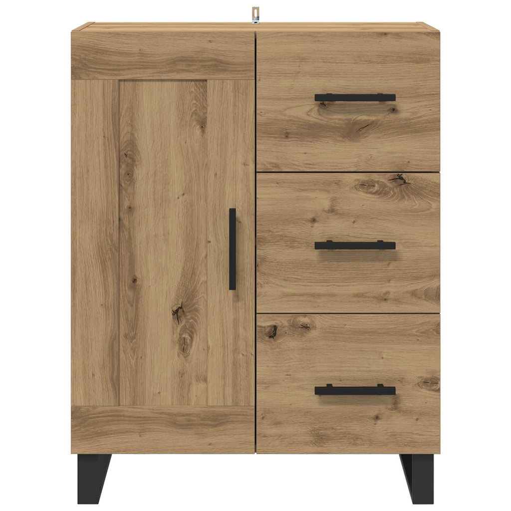 Sideboard Artisan-Eiche 69,5 x 34 x 90 cm Verbundholz und Eisen