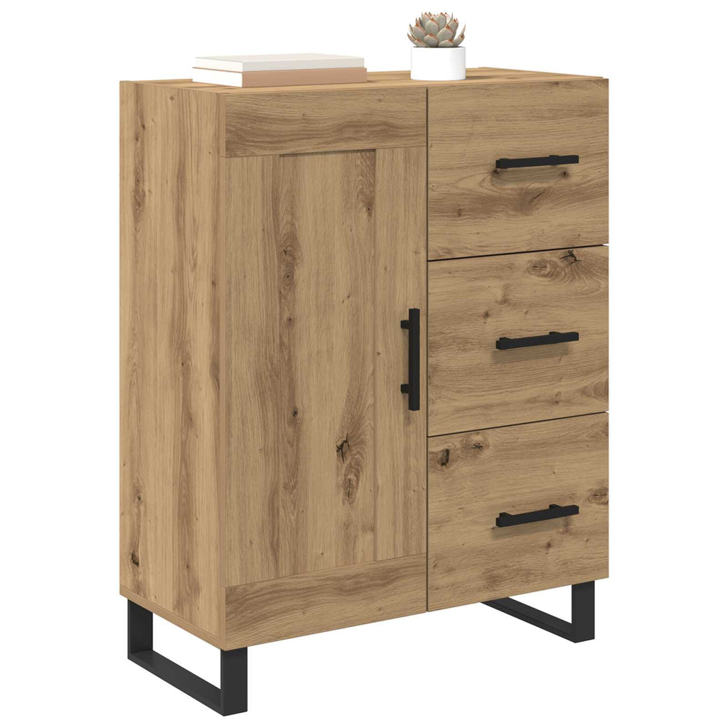 Sideboard Artisan-Eiche 69,5 x 34 x 90 cm Verbundholz und Eisen