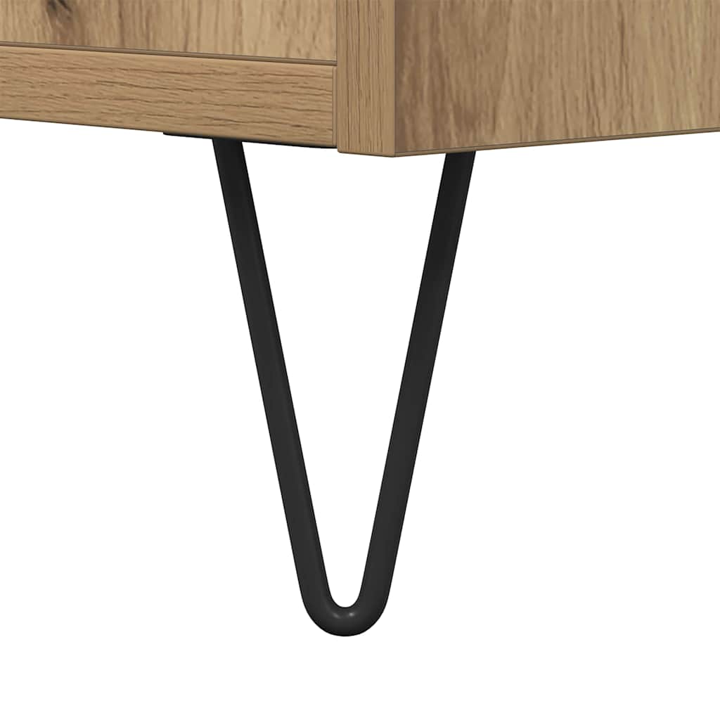 Sideboard Artisan-Eiche 34,5 x 34 x 90 cm Verbundholz und Eisen