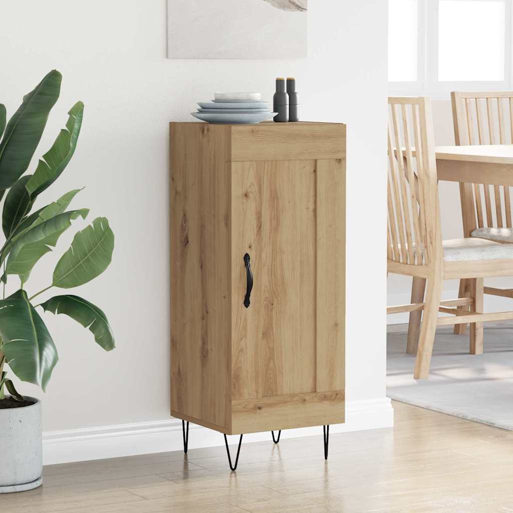 Sideboard Artisan-Eiche 34,5 x 34 x 90 cm Verbundholz und Eisen