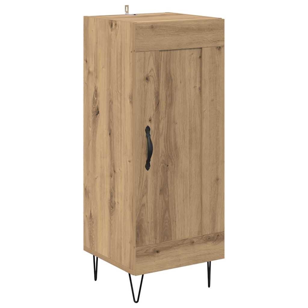 Sideboard Artisan-Eiche 34,5 x 34 x 90 cm Verbundholz und Eisen