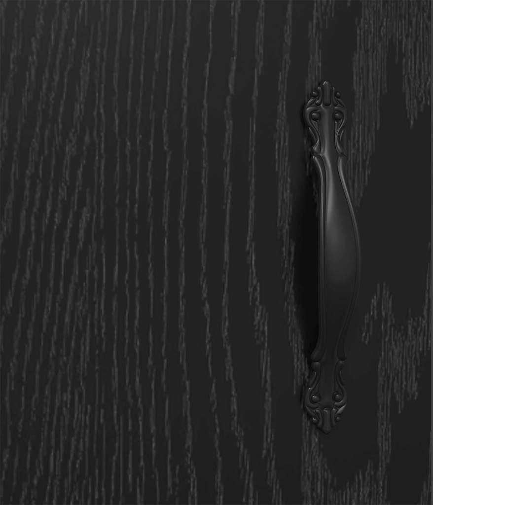 Sideboard Schwarz Eichen-Optik 34,5 x 34 x 90 cm