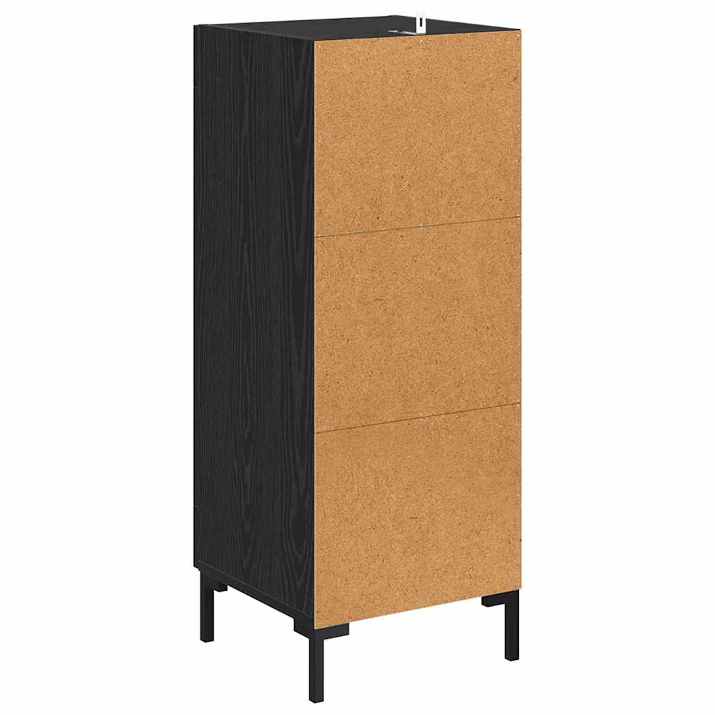 Sideboard Olden Schwarz Eichen-Optik 34,5 x 34 x 90 cm