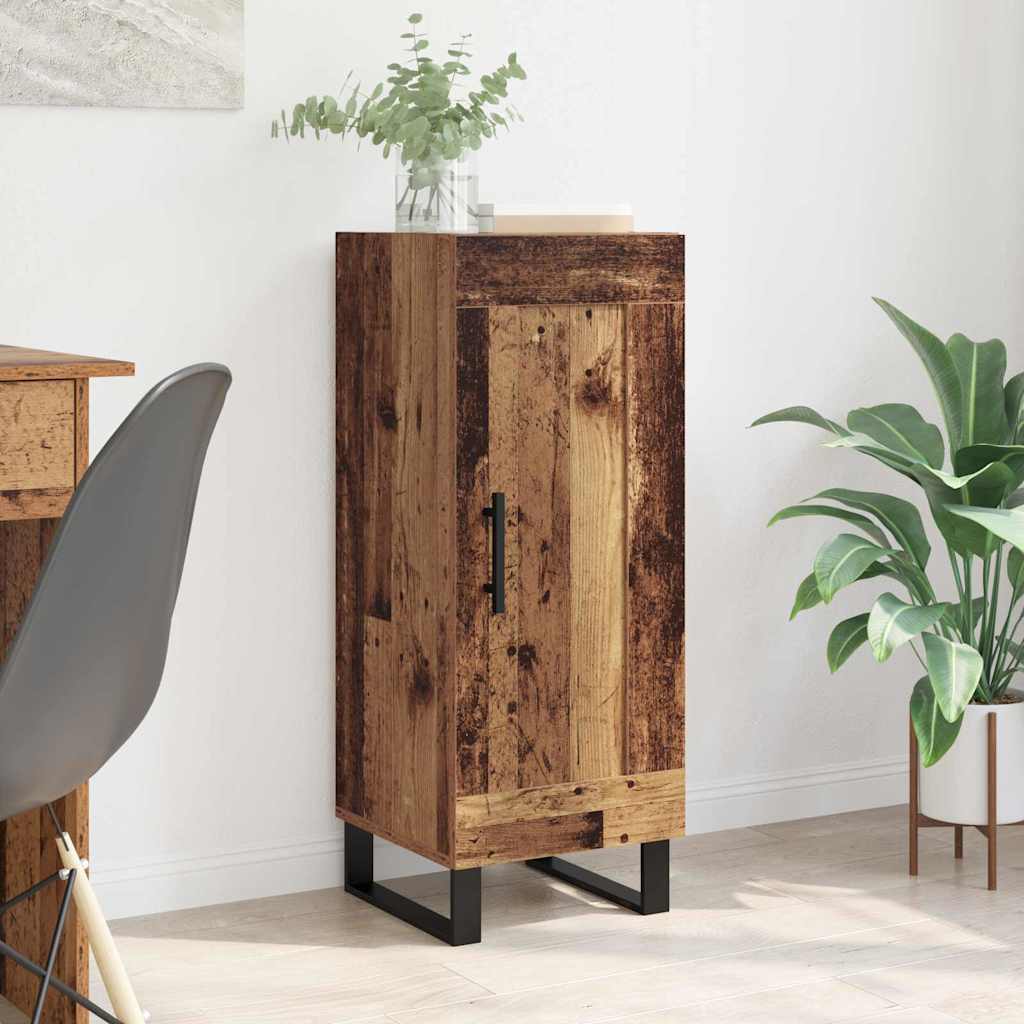 Sideboard Altholz 34,5 x 34 x 90 cm Verbundholz und Eisen