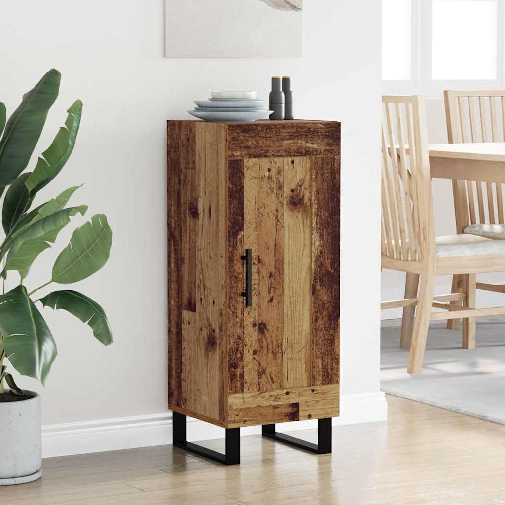 Sideboard Altholz 34,5 x 34 x 90 cm Verbundholz und Eisen