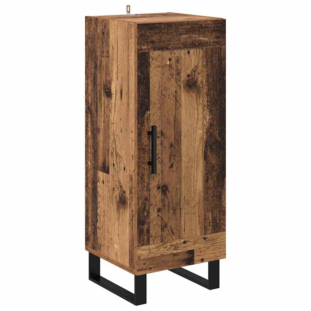 Sideboard Altholz 34,5 x 34 x 90 cm Verbundholz und Eisen