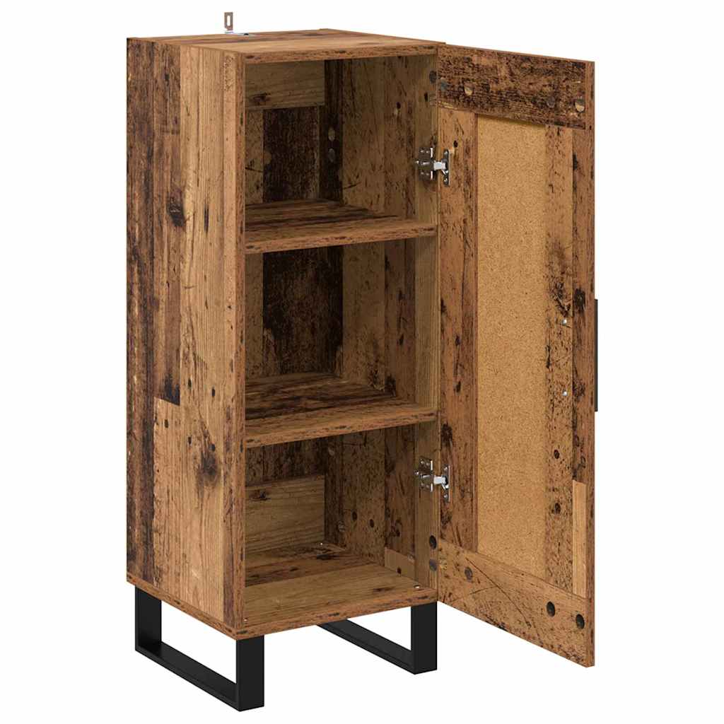 Sideboard Altholz 34,5 x 34 x 90 cm Verbundholz und Eisen