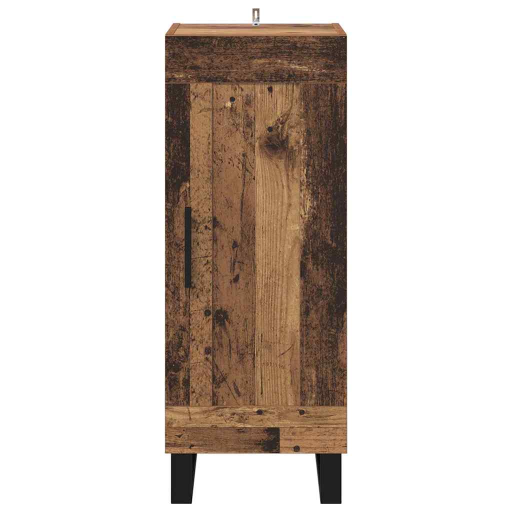 Sideboard Altholz 34,5 x 34 x 90 cm Verbundholz und Eisen