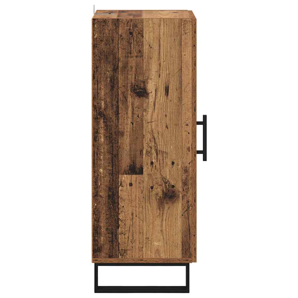 Sideboard Altholz 34,5 x 34 x 90 cm Verbundholz und Eisen