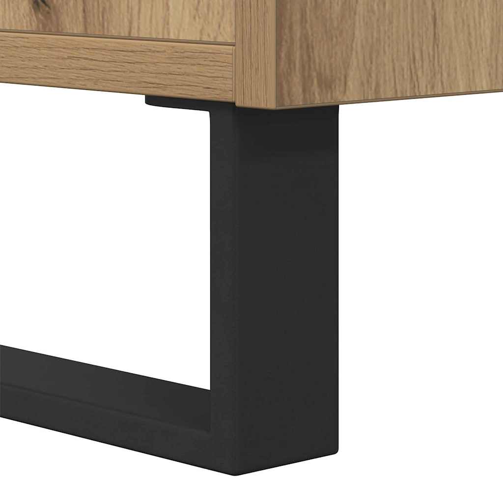 Sideboard Artisan-Eiche 34,5 x 34 x 90 cm Verbundholz und Eisen