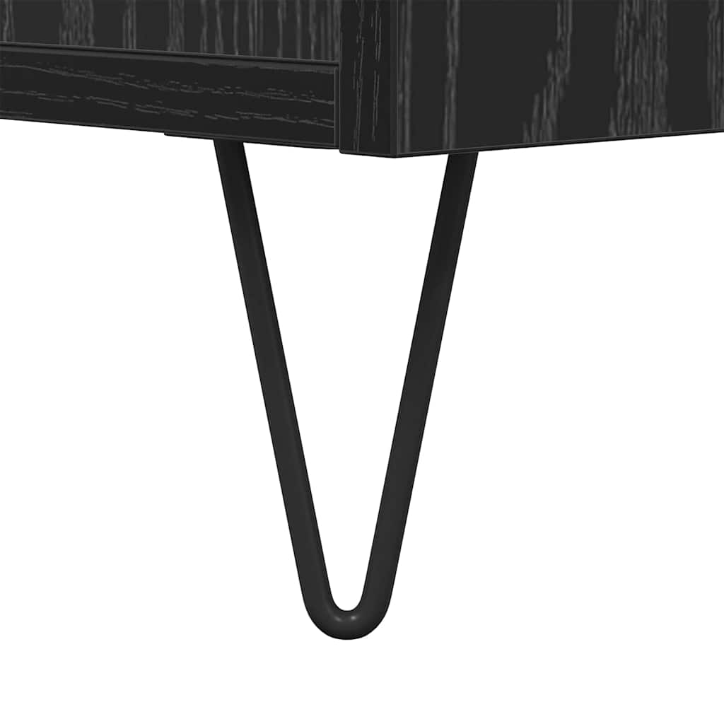 Couchtisch Schwarz Eichen-Optik 80 x 80 x 36,5 cm Holzwerkstoff