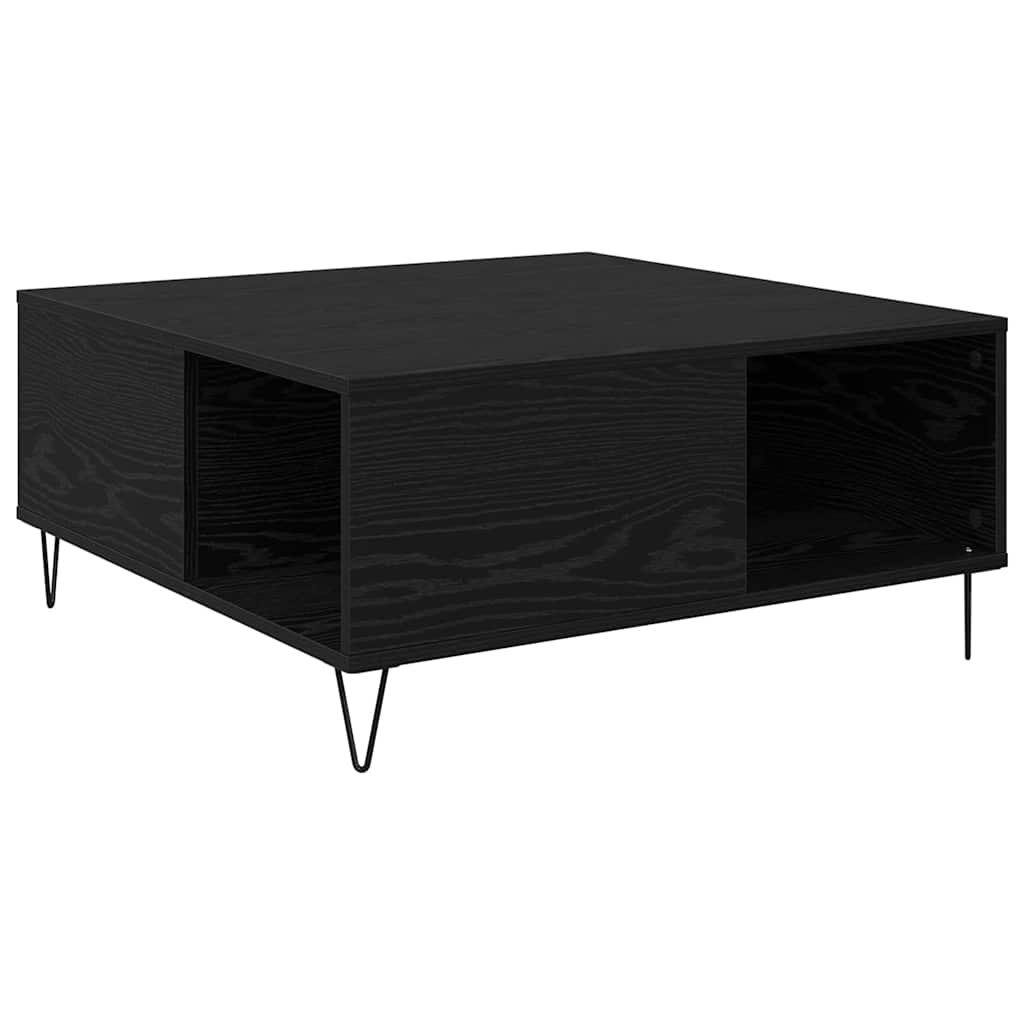 Couchtisch Schwarz Eichen-Optik 80 x 80 x 36,5 cm Holzwerkstoff