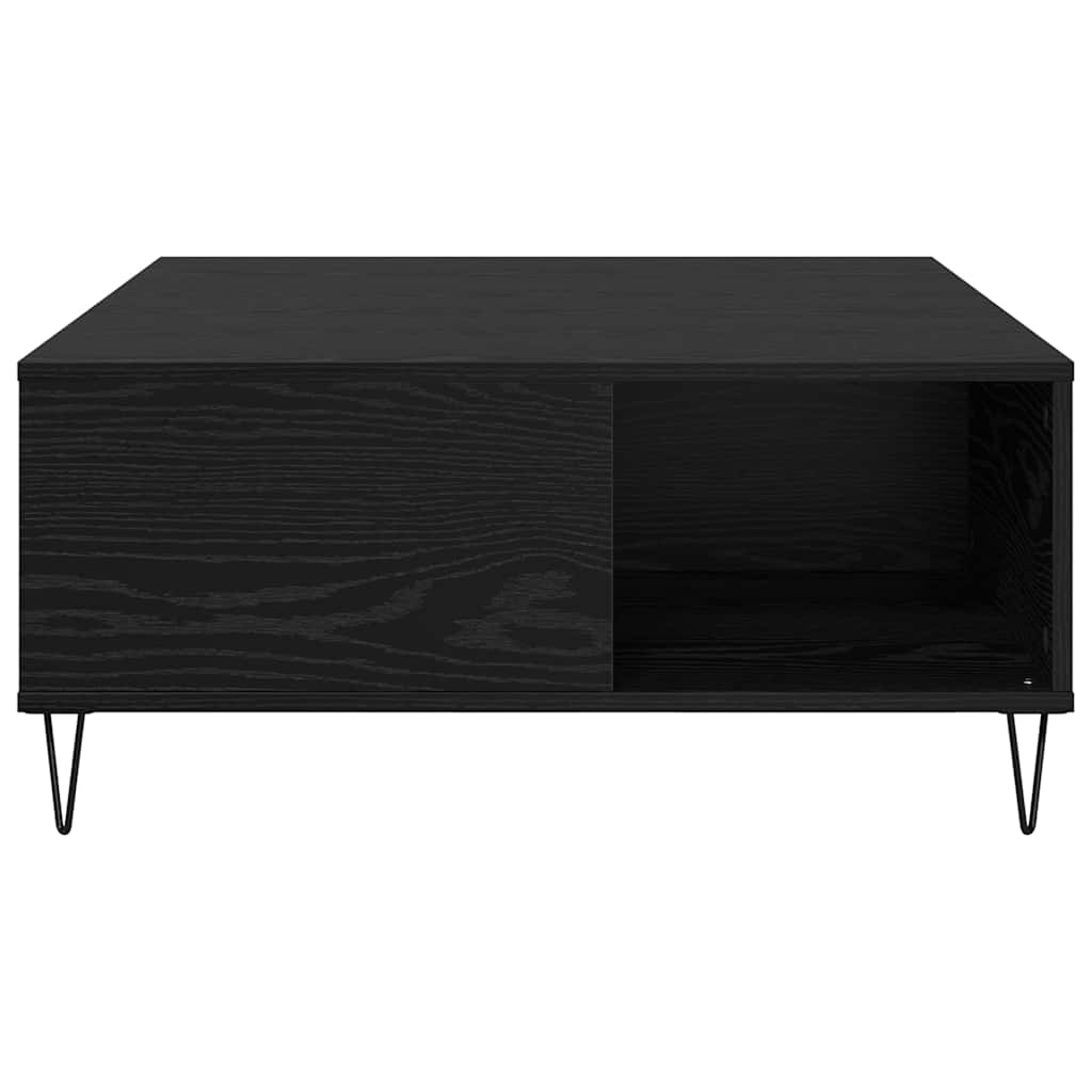 Couchtisch Schwarz Eichen-Optik 80 x 80 x 36,5 cm Holzwerkstoff