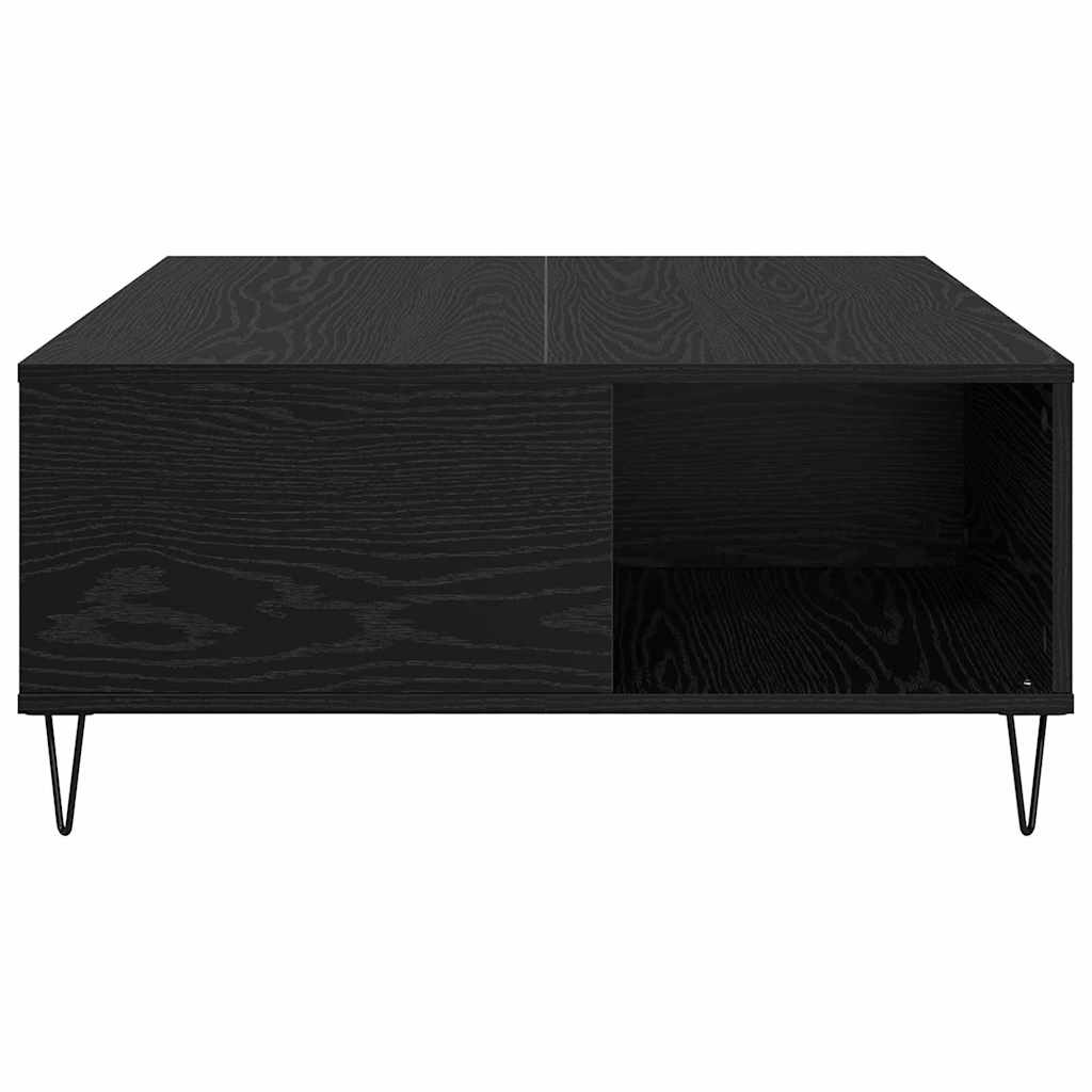 Couchtisch Schwarz Eichen-Optik 80 x 80 x 36,5 cm Holzwerkstoff
