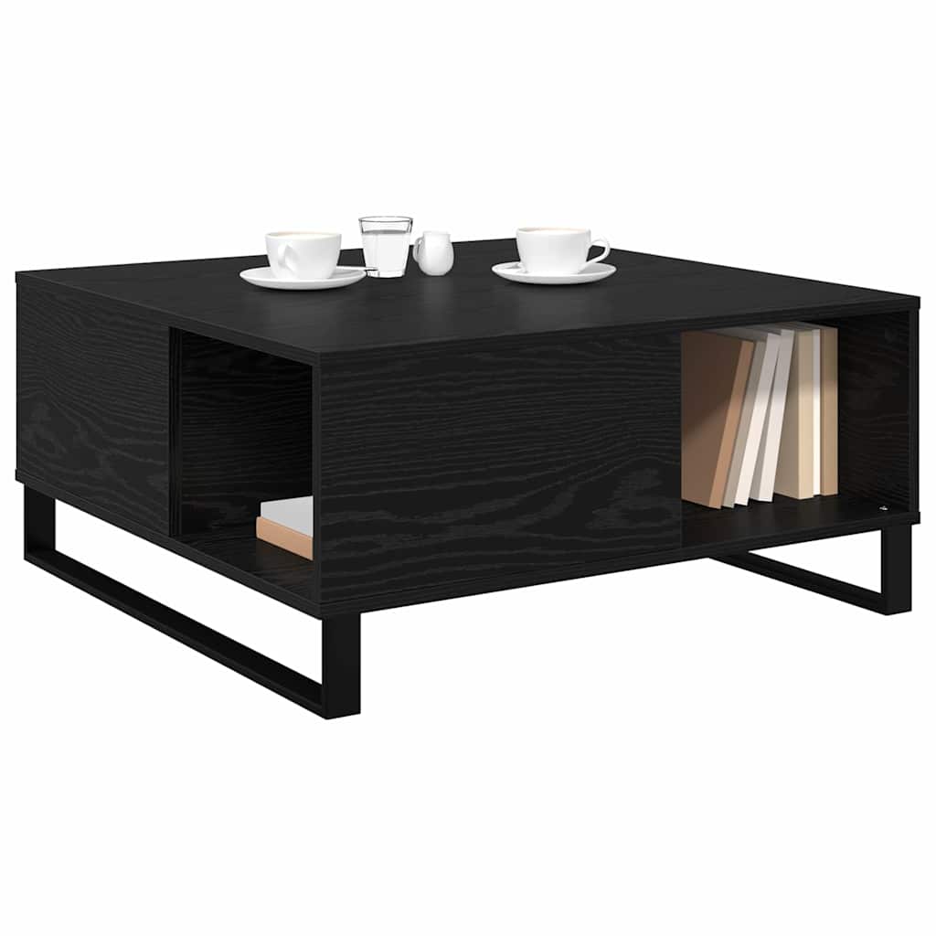 Couchtisch Schwarz Eichen-Optik 80 x 80 x 36,5 cm Holzwerkstoff