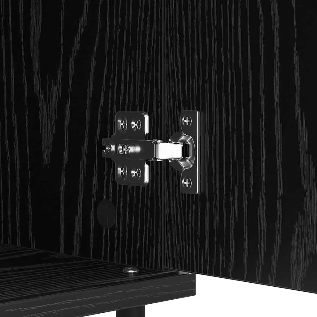 Sideboard 2 pcs Schwarz Eichen-Optik 40 x 35 x 70 cm