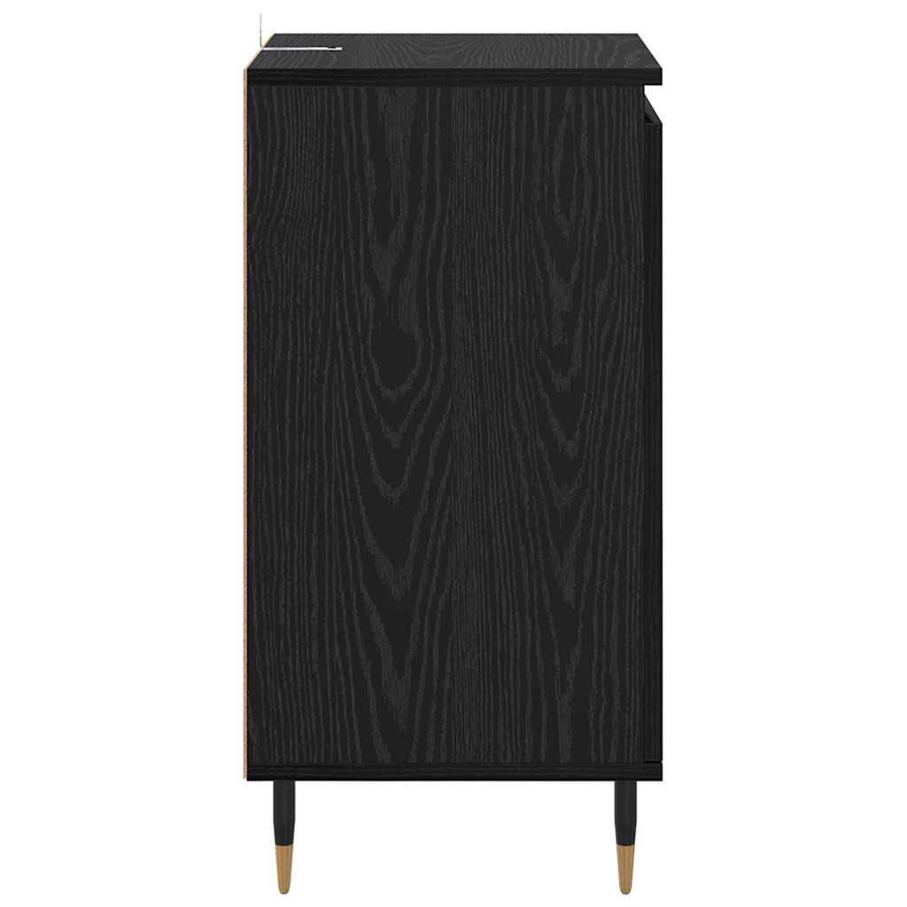 Sideboard 2 pcs Schwarz Eichen-Optik 40 x 35 x 70 cm
