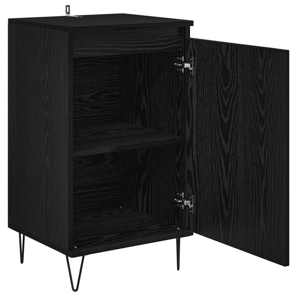 Sideboard Schwarz Eichen-Optik 40 x 35 x 70 cm Holzwerkstoff