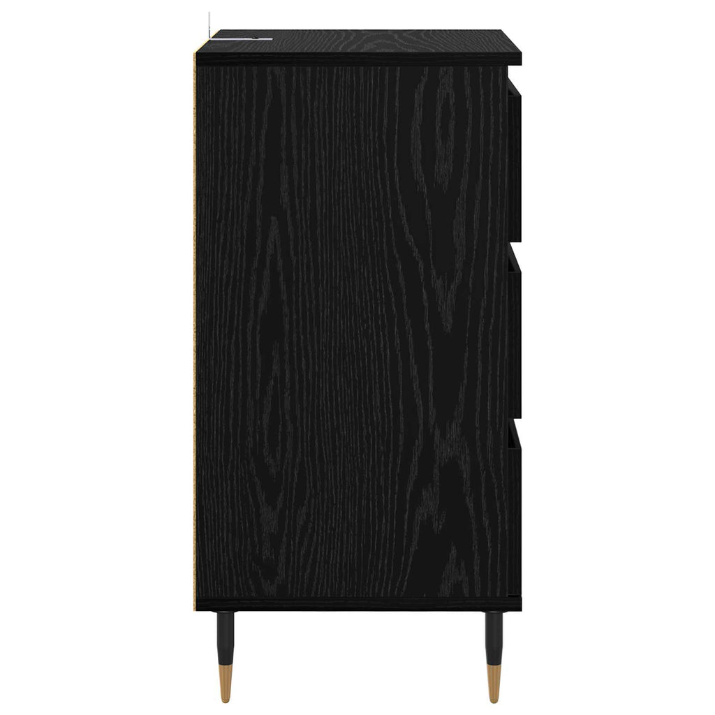 Sideboard Schwarz Eichen-Optik 35 x 40 x 70 cm Holzwerkstoff