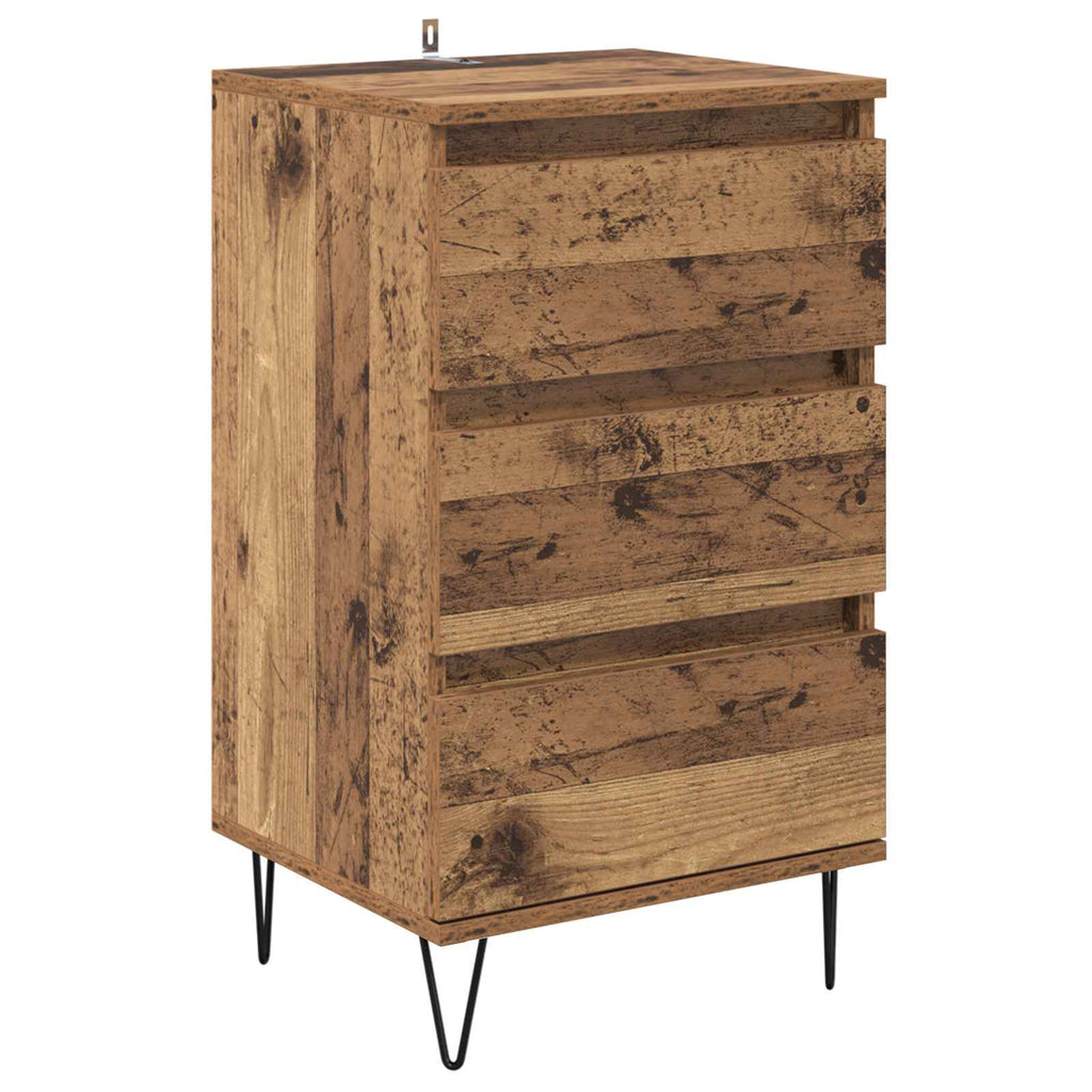 Sideboard Altholz 40 x 35 x 70 cm Verbundholz und Eisen