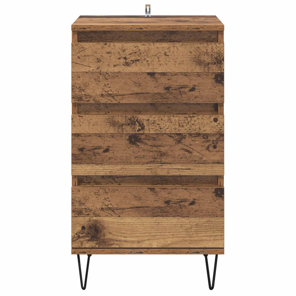 Sideboard Altholz 40 x 35 x 70 cm Verbundholz und Eisen