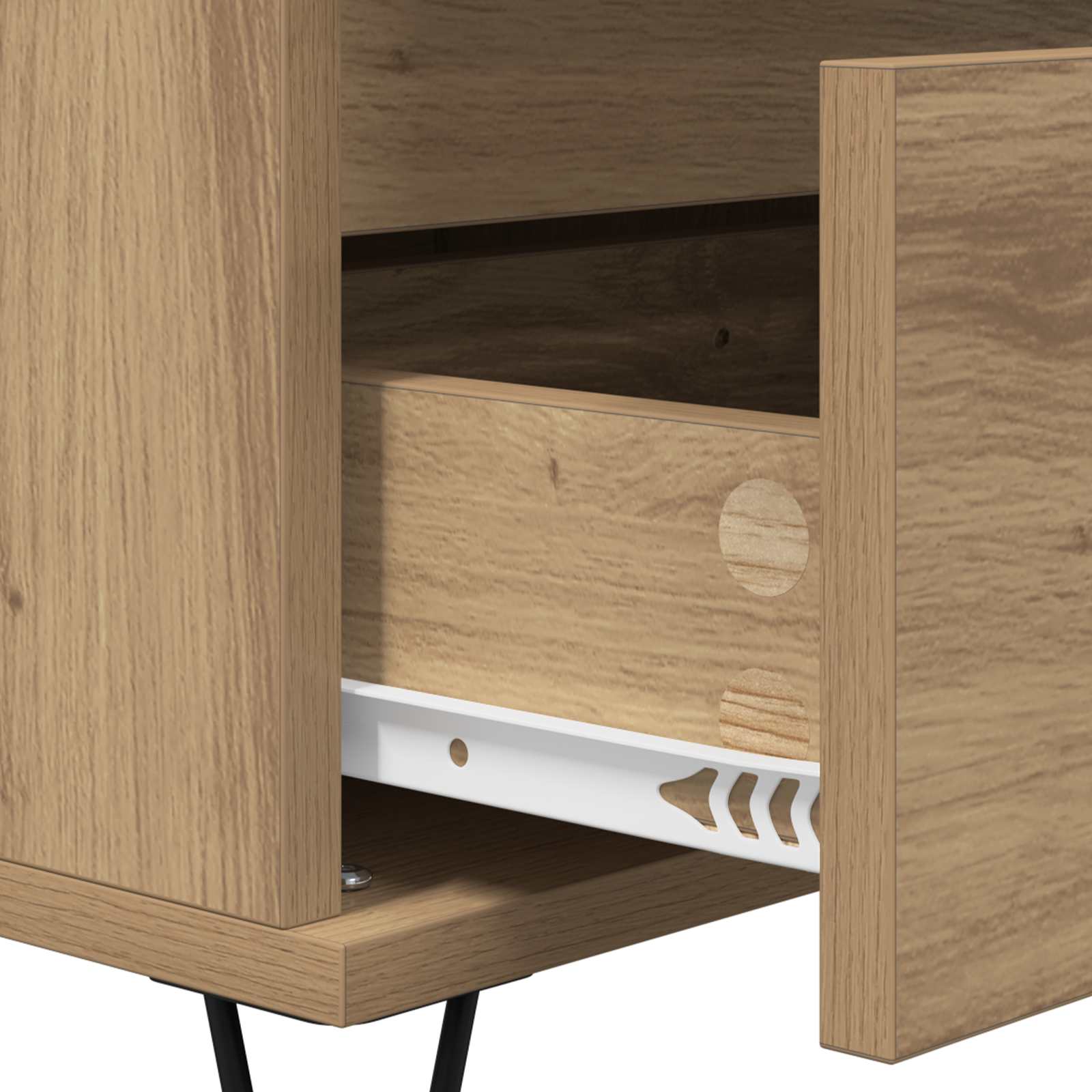 Sideboard Artisan-Eiche 40 x 35 x 70 cm Verbundholz und Eisen