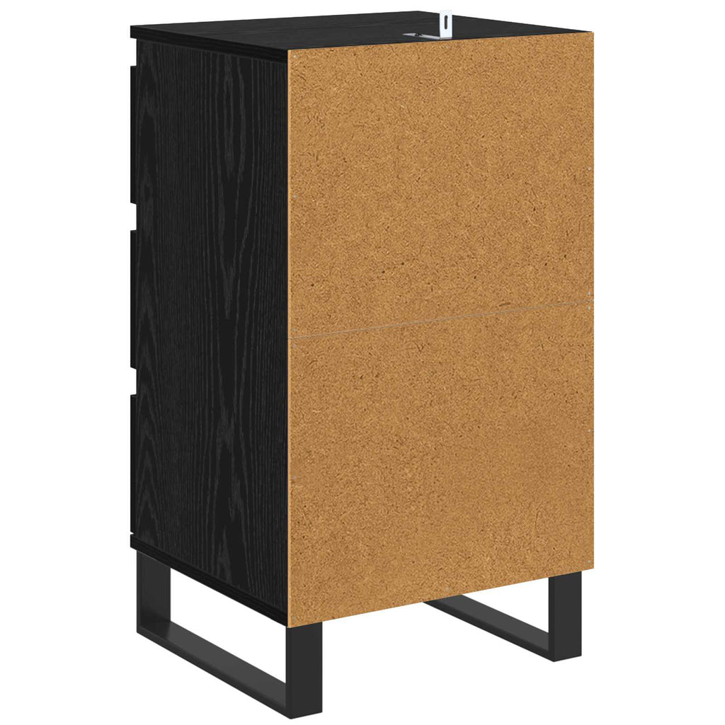 Sideboard mit Schubladen Schwarz Eichen-Optik Holzwerkstoff