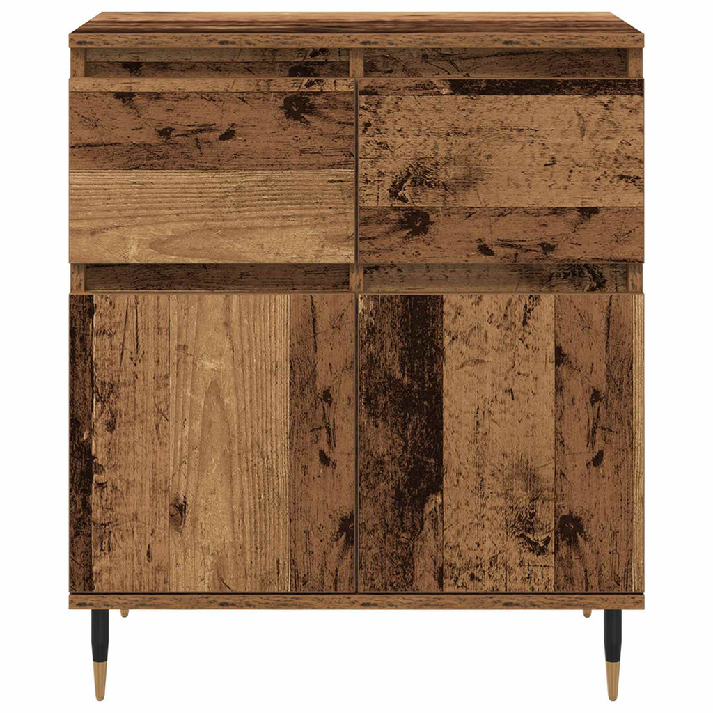 Sideboard Altholz 60 x 35 x 70 cm Verbundholz und Eisen