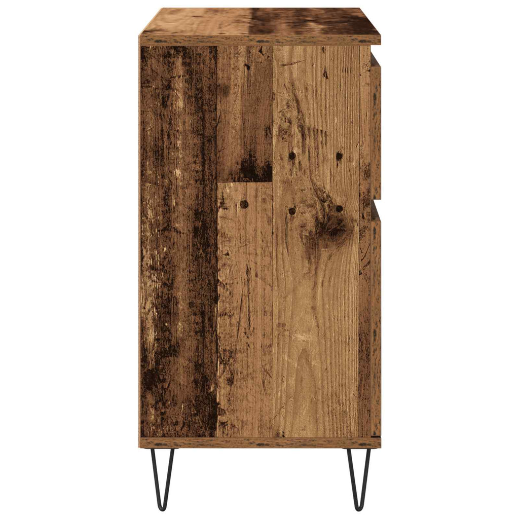 Sideboard Altholz 60 x 35 x 70 cm Verbundholz und Eisen