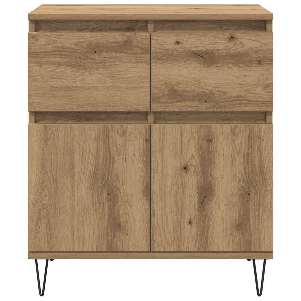 Sideboard Artisan-Eiche 60 x 35 x 70 cm Verbundholz und Eisen