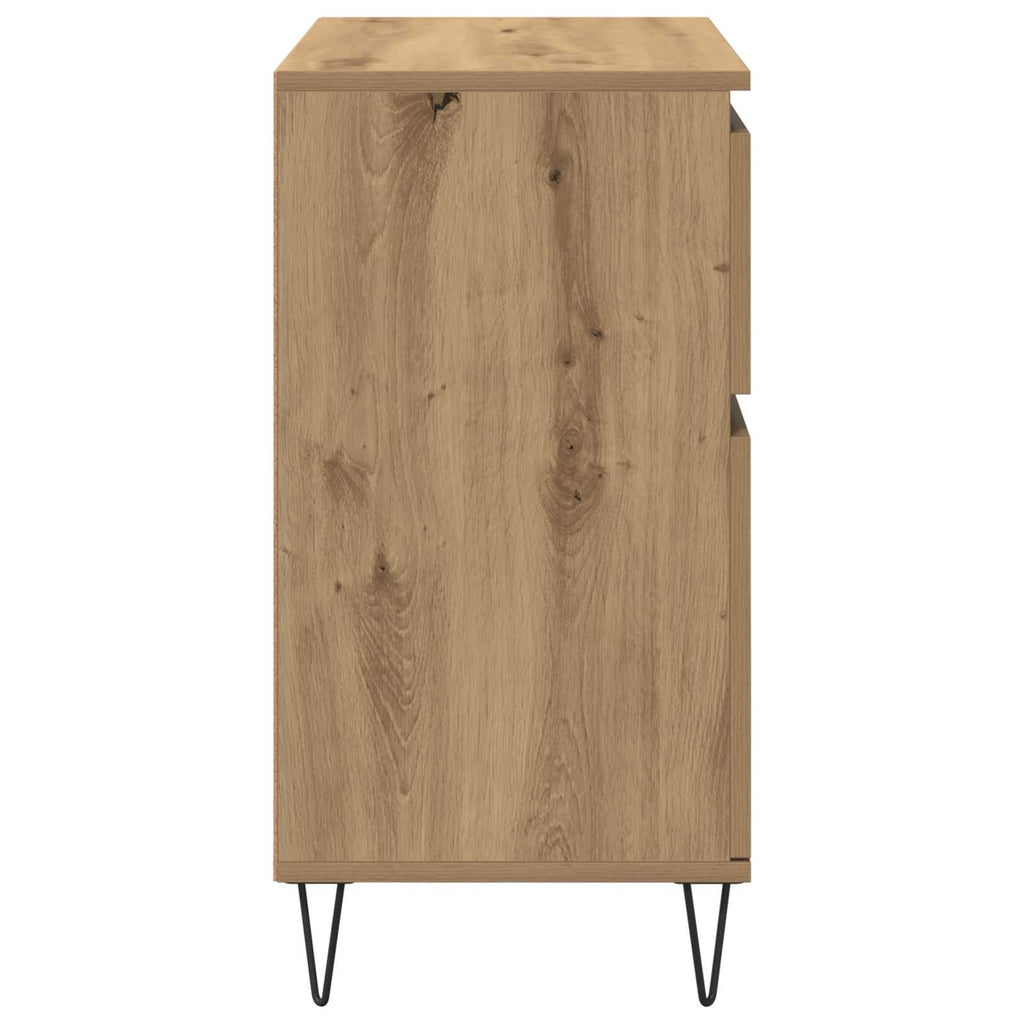 Sideboard Artisan-Eiche 60 x 35 x 70 cm Verbundholz und Eisen